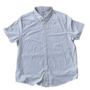 Rhone Commuter Shirt Mens Small Beige Short Sleeve Italian Performance Fabric